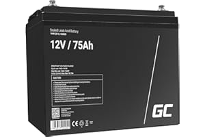 GREEN CELL PRO Green Cell® Rechargeable Batterie AGM 12V 75Ah VRLA accumulateur au Gel Plomb Cycles sans Entretien Battery étanche | Photovoltaïque | Caravane Energie Solaire | Camper | Camping Car | Yacht | Bateau