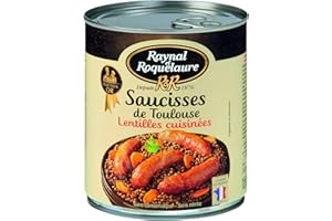 Raynal et Roquelaure Saucisses de Toulouse aux Lentilles Cuisinées