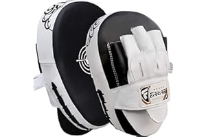 Farabi Sports Patte d'ours Boxe Cuir Courbé Pattes d'ours de Boxe - Patte d'ours MMA Muay Thai Entraînement Kickboxing Arts Martiaux Pate d Ours Boxe