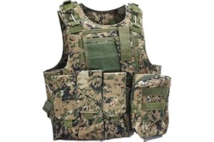 MERCIYD Outdoor Militär Taktische Weste Feldspielweste, Paintball Schutzausrüstung, Schutzweste für Luftpistole, geeignet für Jagd im Freien,