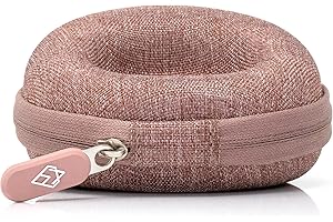 AKIELO Custodia Porta Orologi – Custodia da Viaggio per Orologi Uomo e Donna con Panno per la Pulizia in Cofanetto Regalo – Per Orologi e Smart Watch fino a 54 mm (Edizione Rosa Polveroso)