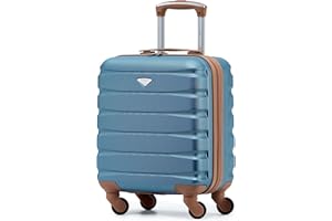 Flight Knight Lightweight 4 Wheel ABS Hard Case Suitcases Cabin Carry On Hand Luggage Approved for Over 100 Airlines Including British Airways, Ryanair & easyJet Approved Free Carry On 45x36x20cm