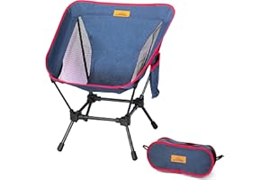 ‎MOUNTREX MOUNTREX® Campingstuhl klappbar – Besonders Stabil, Leicht & Kompakt (bis 120kg) - Klappstuhl mit Tragetasche - Angelstuhl, Camping Stuhl, Strandstuhl - Breite Sitzfläche, Faltbar (Blau)
