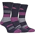 Storm Bloc - 3 Pairs Ladies Anti Blister Lightweight Breathable Cotton Summer Walking Hiking Socks with Padded Sole