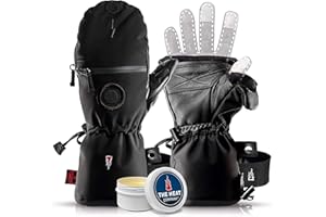 The Heat Company Shell Manoplas - Guantes Invierno Hombre & Mujer - Guantes Impermeables Hombre - Guantes Esqui Hombre & Mujer - Guantes Nieve - Guantes Snowboard Hombre - sin Liner