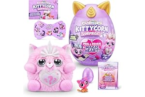 Rainbocorns Kittycorn Surprise Series 7, Chinchilla Cat - Collectible Plush - 10 Surprises to Unbox, Peel and Reveal Heart, stickers, Ages 3+ (Chinchilla Cat)
