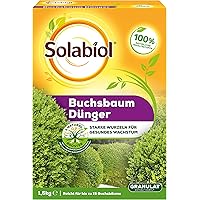 Solabiol Buchsbaum Dünger, 100% organisches Buchsbaumdünger Granulat mit Wurzelaktivator Osiryl, 1,5 kg