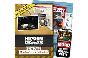 Hidden Games Tatort - Der Fall Klein-Borstelheim - Krimispiel für Erwachsene - Mordfall lösen Spiel - Detektivspiel für zu Hause - Escape Room Spiel ab 14 Jahren - Detektiv Spielen - Rätselspiel