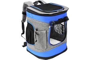 Kato Tirrinia Haustier Hund Träger Rucksack, Haustier Tragetasche mit Mesh für mittelgroße Hunde Katzen, 1.5lbs Welpen Träger tragbare Reisetasche