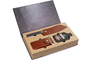 ‎STEAKCHAMP SteakChamp Champions-Box 5-teiliges Geschenke-Set I beinhaltet Fleischgabel Bull Fork, BBQ Pro Kochmesser im Etui & Original Bavarian BBQUE Chili & Kren 400 ml Flasche I Geschenke für Männer
