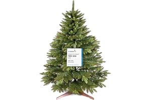 PURE LIVING INTERIOR DESIGN Sapin de Noël Artificiel Premium 120 cm - Gagnant du Test - Réalisme Exceptionnel, Branches épaisses, livré avec Support en Bois et Sac de Rangement – Pure Living