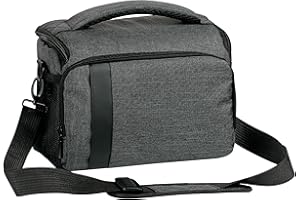 ATHEM SLR Camera Bag, Large Capacity Waterproof Shockproof Single Camera Shoulder Bag, Camera Case Bag, Camera Bags for DSLR and Lenses, with Waterproof Cover (Black3)