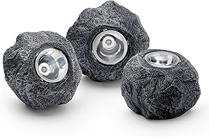 Pontec 87585 PondoStar LED Rocklight Set 3 - Black Attractive Rock Light Set in Timeless Slate Look / Underwater Lighting