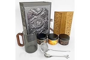 COFFRET CADEAU POUR UN PAPI D'ENFER - CADEAU GRAND-PÈRE - 3 thés premium - Tasse - Infuseur - Petite cuillère - Carte de voeux - Idée cadeau Noël, Anniversaire, Fête des Grands-Pères - TÉTI