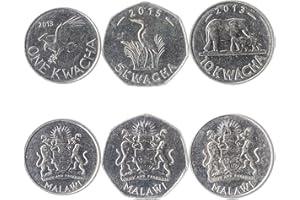 Hobby of Kings Juego de 3 Monedas de Malawi: 1, 5, 10 Kwacha. 2012-2018