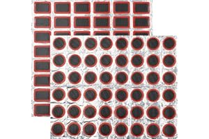 GOTRUST Bicycle Puncture Repair Kit, 48Pcs Square Patch+48pcs Round Patch Bike Tyre Repair Kits Inner Tube Puncture Repair Kit