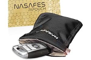 NASAFES Pochette Anti RFID de Protection – Étui RFID Anti-Ondes pour Clé de Voiture, Téléphone ou Carte Bancaire, Mini Cage de Faraday Contre Le Vol et Les Ondes
