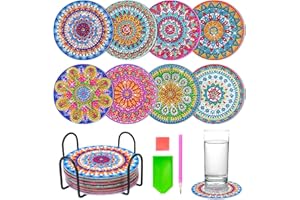 Dream Fun Diamant Painting Kit für Erwachsene Kinder, Mandala Basteln Mädchen 8-12 Jahre Kinder Geburtsgeschenke Frauen Teenager 9 10 11 12 Jahre Bastelset Diamant Malerei Untersetzer