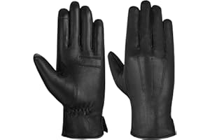 Hand Fellow Sheepskin Women's Genuine Leather Gloves, Fleece Lined Women's Winter Gloves