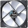 Fractal Design Dynamic X2 GP-14 Computer Fan - Silent Fan - High Airflow – 140x140x25 mm – 1000RPM – FDB-Bearings – Trip Wire - Aerodynamically shaped struts – 12v - Black/White (Single)