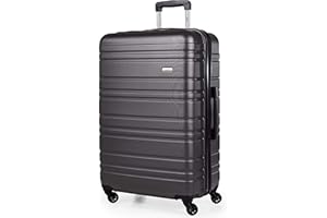 A2B 30" Large Light Weight Hard Shell Grey Suitcase - Luggage with 4 Spinner Wheels, Durable ABS Travel Cases for Holiday, Stress Tested Zippers, Ideal for All Travel (Large, Grey)