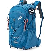 Terra Peak Flex 30 Hiking Backpack 30L Medium with Vented Back Hydration System and Rain Cover - Hiking Backpack Made of Brea