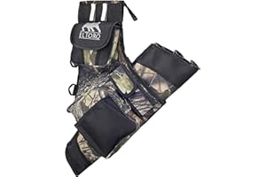 ‎ELTORO elToro Seitenköcher Sys (Camo, Rechtshand) - Zubehör zum Bogenschießen mit DREI Röhren, für Pfeil und Bogen, Köcher zur Befestigung am Gürtel