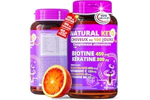 BODYBLOOMS Biotine cheveux pousse rapide NaturalKeto® | complement alimentaire cheveux avec 12 vitamines | Pousse cheveux très rapide | chute de cheveux femme homme | repousse cheveux