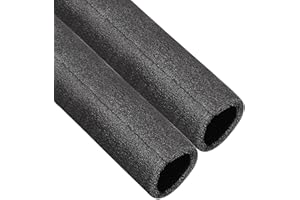 TA-VIGOR 2Pcs Foam Tube, 30mm ID Pipe Insulation Foam Tube, 40mm OD Freeze Protection Cover, 50cm Length Hollow Pipe Cover for Protecting Pipes and Heat Preservation, Black