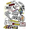 Sticker Fever Laminated Pvc Vinyl 18 Stickers For Car And Bikes (Pack of 18), Self-Adhesive