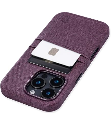 Dockem Custodia per Carte per iPhone 15 Plus con Piastra Metallica Incorporata per Montaggio Magnetico & 2 Tasche: Exec M2 Custodia a Portafoglio in Pelle Sintetica Premium (Blu Navy