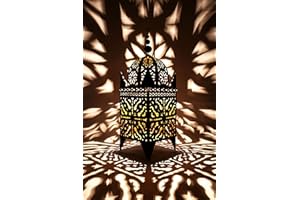 MARRAKESCH ORIENT & MEDITERRAN INTERIOR Frane orientalna latarnia z metalu czarna 100 cm | Marokańska latarnia ogrodowa do zastosowania na zewnątrz, wewnątrz jako latarnia podłogowa | Marokański lampion ogrodowy, wiszący lub do postawienia