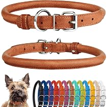 Reflektierendes Hundehalsband Aus Leder – Verstellbar, Mit Glocke & Sternen, Größen XS Bis L