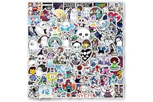 CANVERLENS Undertale 100 sztuk naklejek na butelki z wodą, deskorolkę, bagaż, komputer, album kolekcjonerski, słodkie naklejki na laptopa, dla dzieci, nastolatków i dorosłych