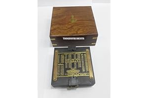 THOR INSTRUMENTS Kelvin & Hughes London Brunton Brunton brújula con Caja de Madera rústica Vintage decoración del hogar Regalos