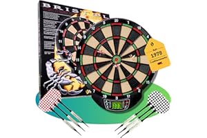 ‎BEST SPORTING Best Sporting Elektronische Dartscheibe Nation, Windsor oder Bristol – 21 Spiele mit 65 Varianten, kabellos – Inkl. 6 Pfeile & 8 Ersatzspitzen – Für bis zu 8 Spieler