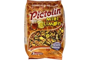 Intervan - Pictolín Miel y limón, Caramelos de miel sabor limón, 1kg