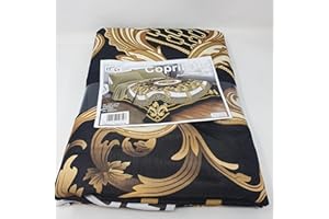 Alfionapoli Copriletto Matrimoniale Marta Marzotto misura 240x270 (oro-Argento) (Oro)