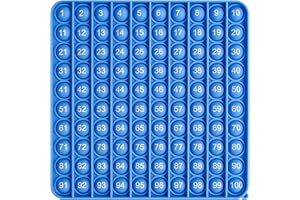 GENERIC Pop it Manipulation mathématique sensorielle 100 chiffres Bleu