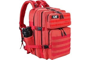 LHI Mochila Militar Táctica Hombre 45L Grande Impermeable – Mochila Molle para Senderismo, Supervivencia, Crossfit, Gimnasio, Viaje y Outdoor