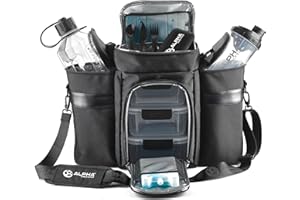 Alpha Designs Meal System Sac Isotherme pour Repas avec Bouteille Alpha 750 Alpha Bottle XL, pilulier, Couverts, 2 Packs de Glace et 3 boîtes étanches