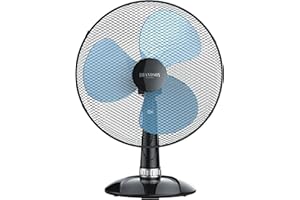 Brandson - Standventilator 40 cm Windmaschine - Tisch Ventilator mit 3-Leistungsstufen - mobiler Lüfter - Leistungsaufnahme 50W - angenehmes Betriebsgeräusch - Neigungswinkel ca. 30 Grad