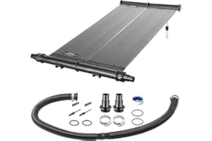 Monzana Panneau Solaire 166 x 66 x 6 cm débit 6200 L/h Chauffage Piscine Pieds en Aluminium réglables en Hauteur collecteur capteur Solaire