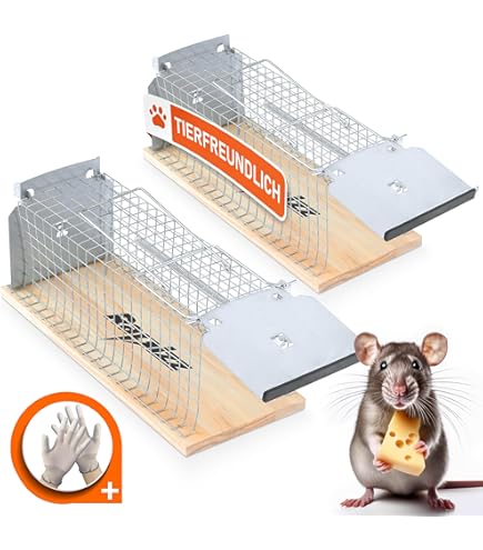LAOYE Pi&egrave;ge XXL Lebendfalle Mausefalle 2er-Pack Rattenfalle Lebend