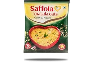 Saffola Masala Oats, Tasty Evening Snack, Healthy Snack, Curry&Pepper, 38G