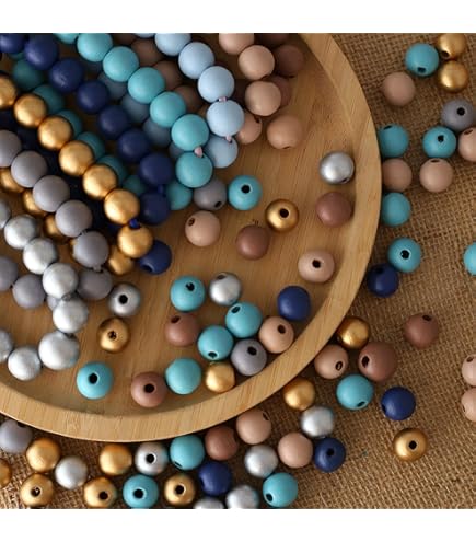 Perle Di Legno Eco-friendly Rayher - 52 Pezzi Da 10mm Lucidate Verde - Foto 10