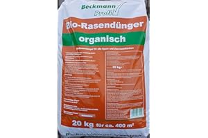 BIO RASENDÜNGER ORGANISCH Beckmann Bio-Rasendünger NPK 9+3+6 organisch 20 Kg