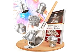 ‎WEIDEBACH WEIDEBACH® 8-teiliges Wachsgießen Set [Version 2025], Bleigießen und Zinngießen Alternative inkl. Buch mit über 500 Deutungen, ungiftiges Silvester Wachsgießen Set, Zukunft deuten Silvester