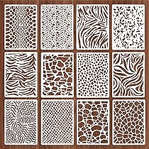 18Pcs Stencils For Crafts Painting, Reusable Cake Stencils Decorating Texture Stencil Background Stencil Leaf Floral Tree Templates For Painting On Wood Furniture Card Canvas Paper Scrapbook
