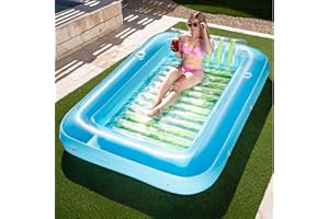 Sloosh Matelas Gonflable 178 x 116 cm pour Piscine, Bain de Soleil pour Adultes, Flotteur de Piscine, Matelas Gonflable pour Adultes, divertissements d'été, fête Aquatique (Fleur Violette)